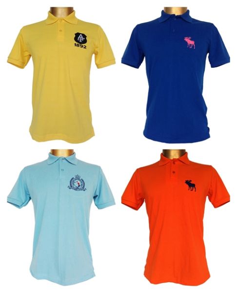 GMSHOP - KIT 20 CAMISETAS POLO PIQUET MASCULINA